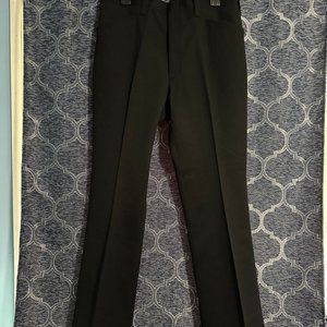 Unbranded men' 34x30 black double knit golf/disco slacks great used condition